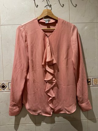 Blusa rosa H&M volantes talla S