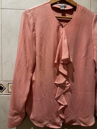 Blusa rosa H&M volantes talla S