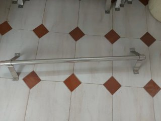 Barra acero inoxidable con soportes