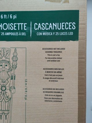 Cascanueces Navideño con Música y Luces LED