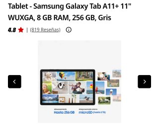 Samsung Galaxy Tab A11+ Wifi 256GB