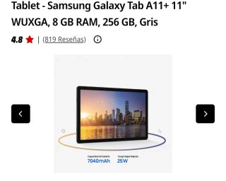 Samsung Galaxy Tab A11+ Wifi 256GB