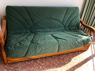 Sofá Cama Clic Clac Madera y Tela