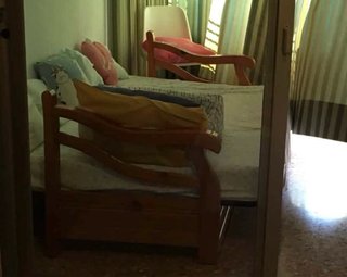 Sofá Cama Clic Clac Madera y Tela