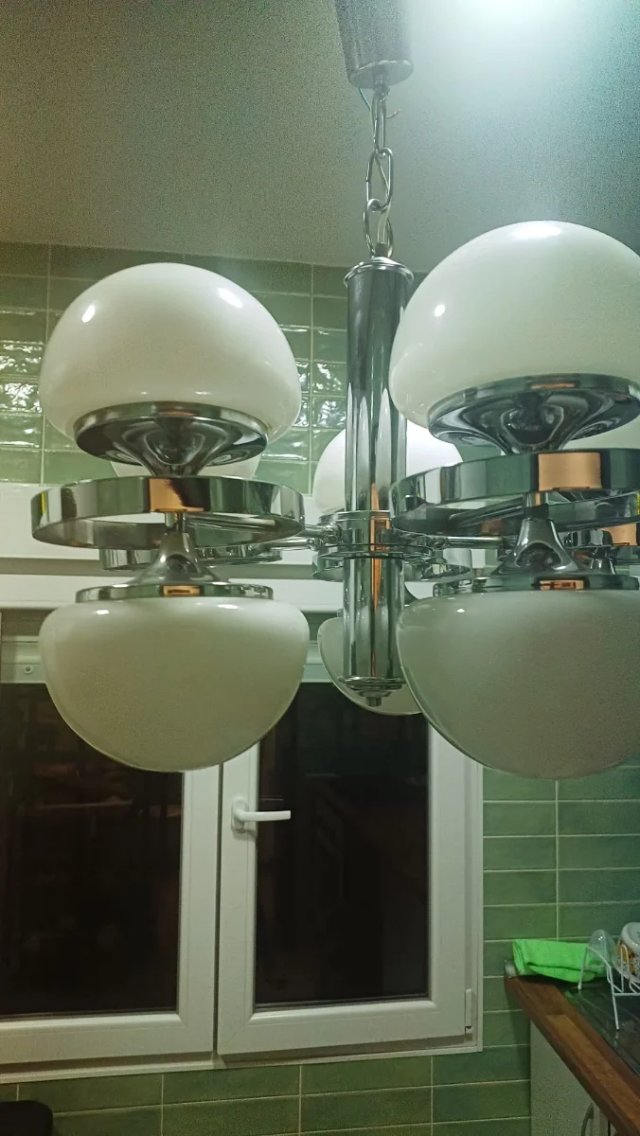 Lámpara de araña diseño modernista De los años 70'