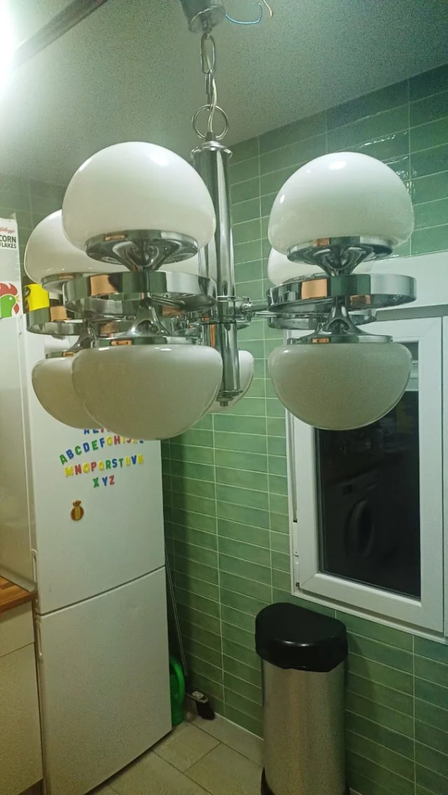 Lámpara de araña diseño modernista De los años 70'