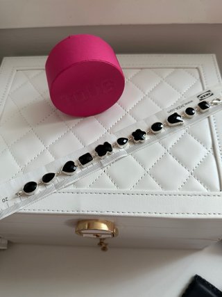 PULSERA TOUS ONIX PLATA