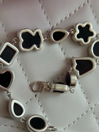 PULSERA TOUS ONIX PLATA
