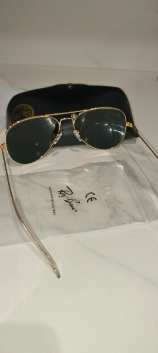 Gafas de sol Ray-Bán Aviator doradas/verdes