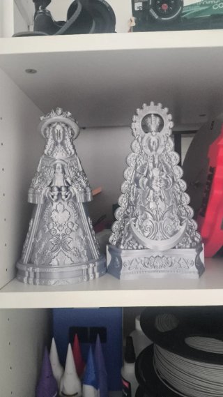 Figura Religiosa Virgen María Plata
