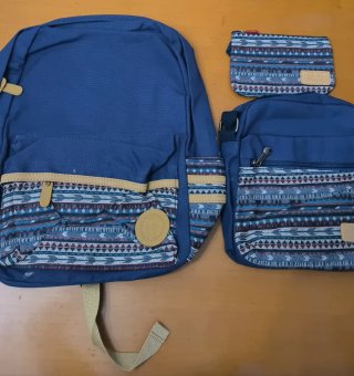 Conjunto 3 piezas: Mochila, Bolso y Neceser