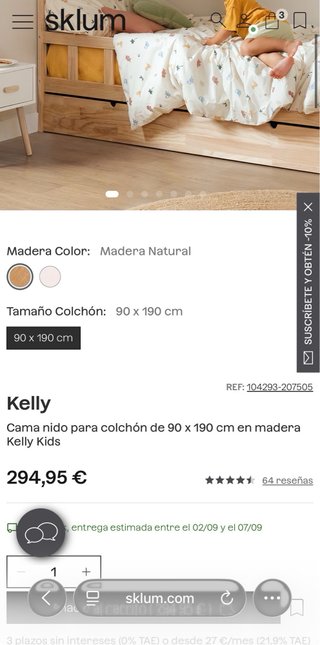 Cama nido casita madera