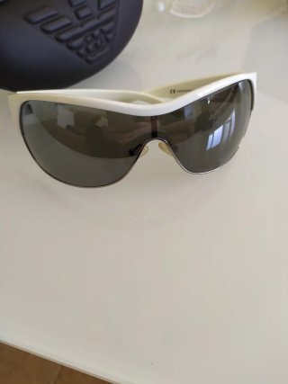 Gafas de Sol Pantalla Blanca y Negra