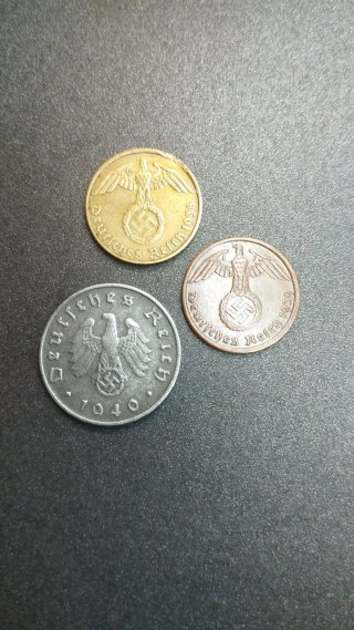 Monedas antiguas Alemania (3 piezas)
