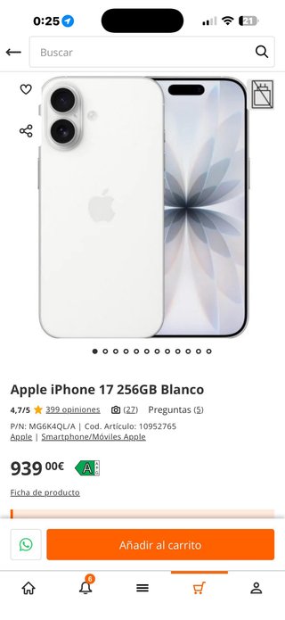 iPhone 17 256GB precintado