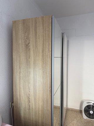 Armario 2 puertas correderas Madera /blanco