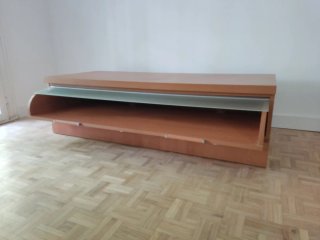 Mueble TV madera y cristal