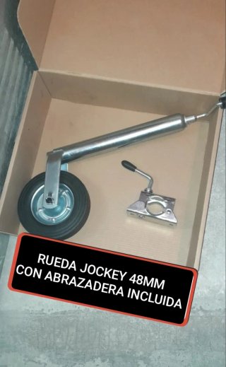 Rueda Jockey 48mm remolque caravana barco