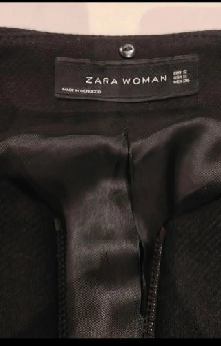 Abrigo Zara Woman Lana 3/4 Negro
