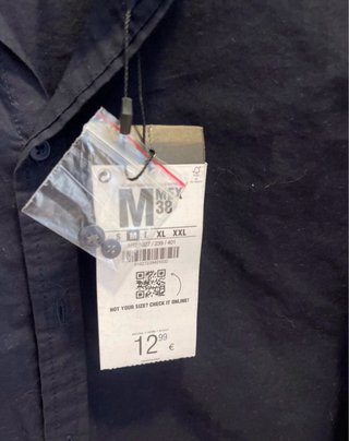 Camisa Bershka Azul Oscuro Talla M Nueva