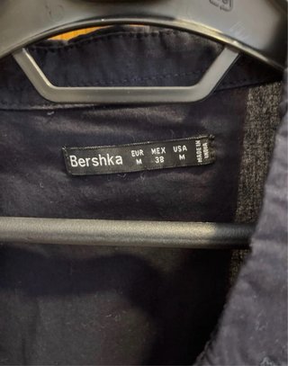 Camisa Bershka Azul Oscuro Talla M Nueva