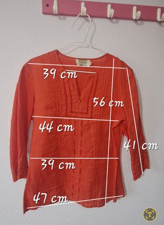 Camisola naranja manga 3/4
