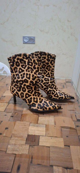 Botines leopardo tacón