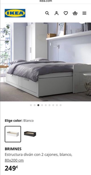 Cama IKEA extensible con 2 colchones