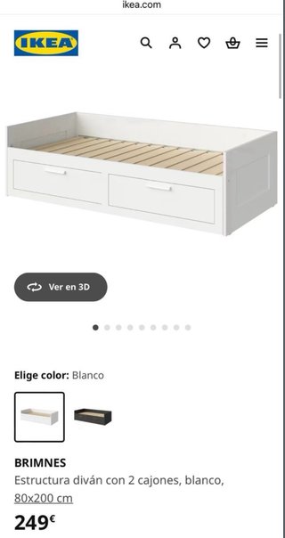 Cama IKEA extensible con 2 colchones