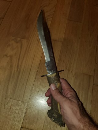 Cuchillo de caza vintage TOLEDO INOX mango asta
