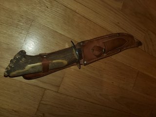 Cuchillo de caza vintage TOLEDO INOX mango asta