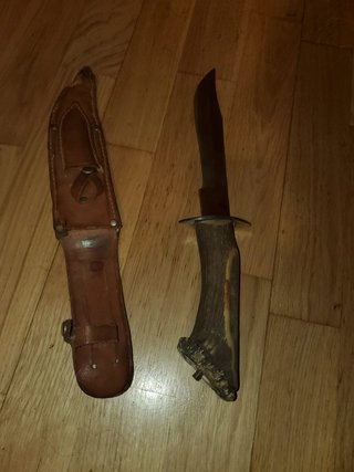 Cuchillo de caza vintage TOLEDO INOX mango asta