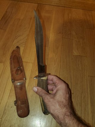 Cuchillo de caza vintage TOLEDO INOX mango asta
