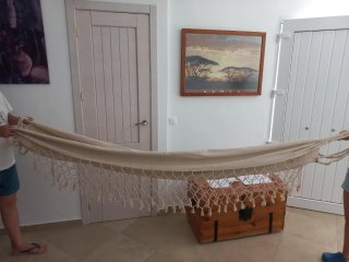 Hamaca artesanal beige