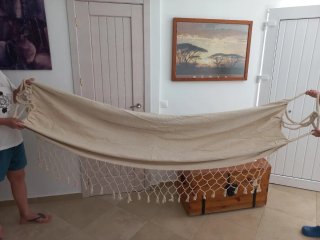 Hamaca artesanal beige