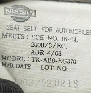 22207 tkab0eg370 cinturon nissan navara 2.5 di d22