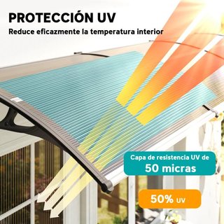 Marquesina Puerta Policarbonato Contra Lluvia UV