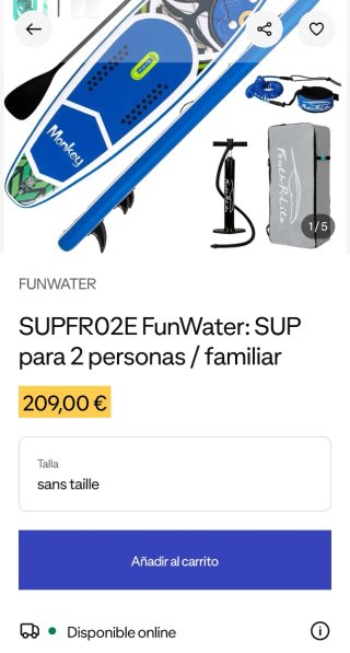 Tabla Paddle Surf hinchable 11'6 nueva + Accesorio