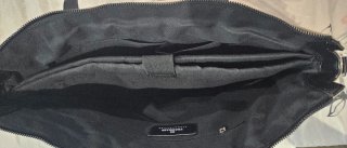 Bolso Tote beige y negro para portátil o tablet