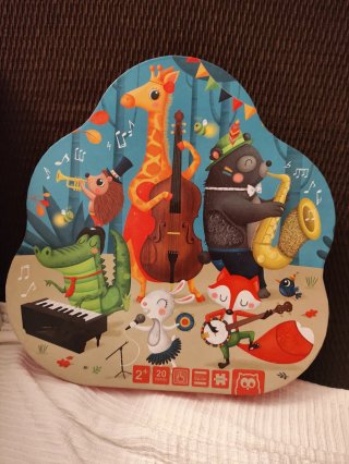 Puzzle infantil animales música 20 piezas