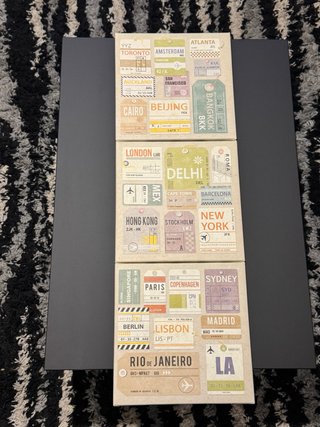 Set 3 Cuadros Decorativos Viajes y Ciudades