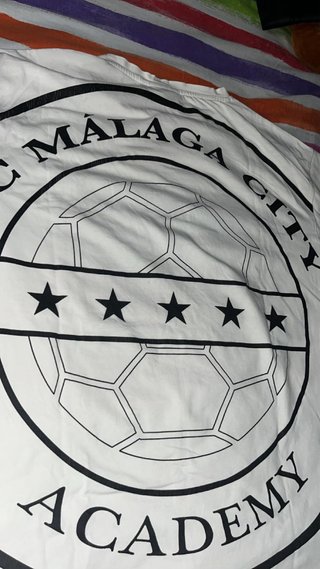 Camiseta manga corta blanca Málaga city
