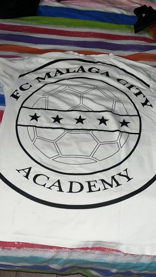 Camiseta manga corta blanca Málaga city