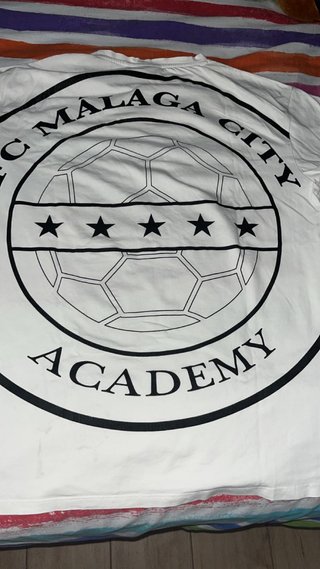 Camiseta manga corta blanca Málaga city