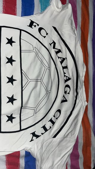 Camiseta manga corta blanca Málaga city