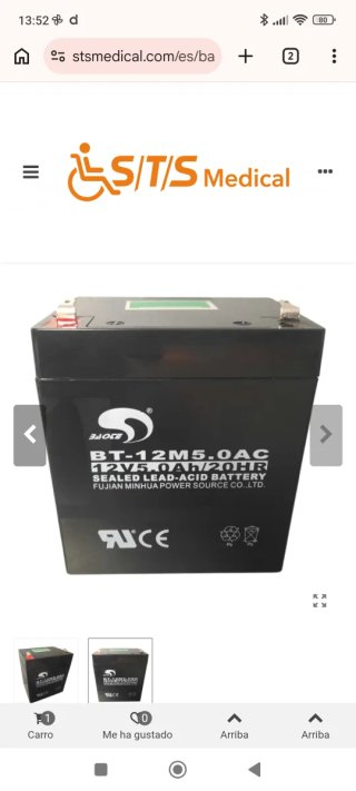 Batería 12V 5Ah Sealed Lead-Acid