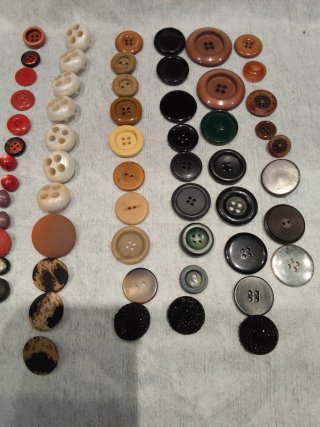 Lote Botones Vintage Nácar, Metal y Más