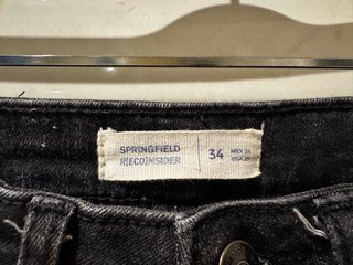 Pantalones vaqueros negros tiro alto Springfield 3