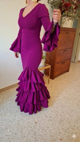 Traje de Flamenca buganvilla TODAS LAS TALLAS