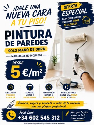 Pintura de paredes y pisos